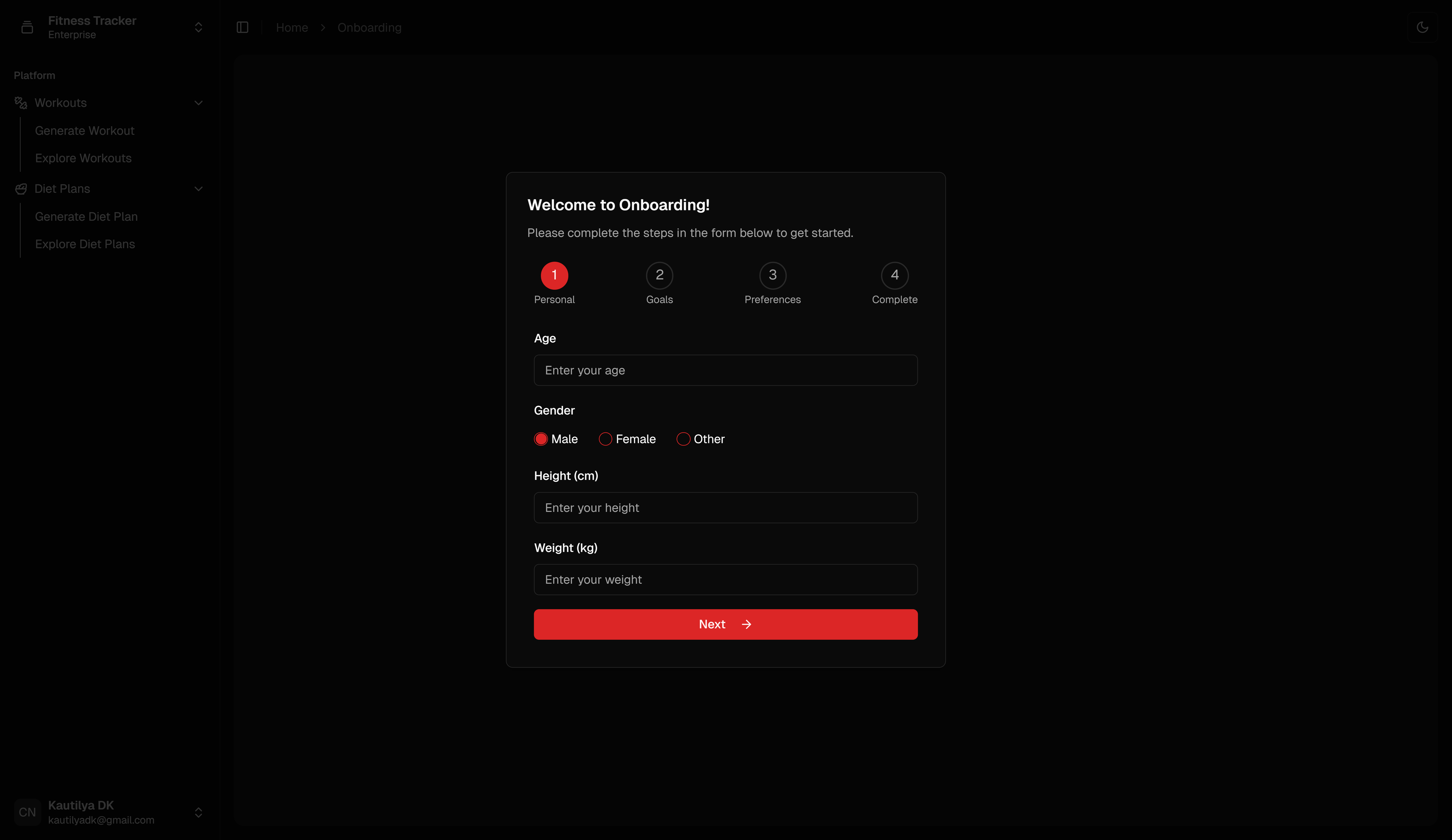 Authentication providers in FitNOVA